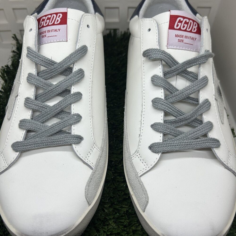Golden Goose Superstar Shoes Mens Size 10 EU 43 White Gray Leather Made Italy - Picture 8 of 15